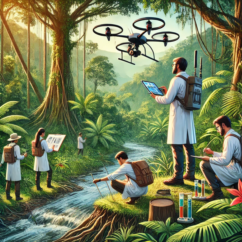 A police car with strands made up of colorful paper cranes coming out of the windows sits on a platform with a red wall.