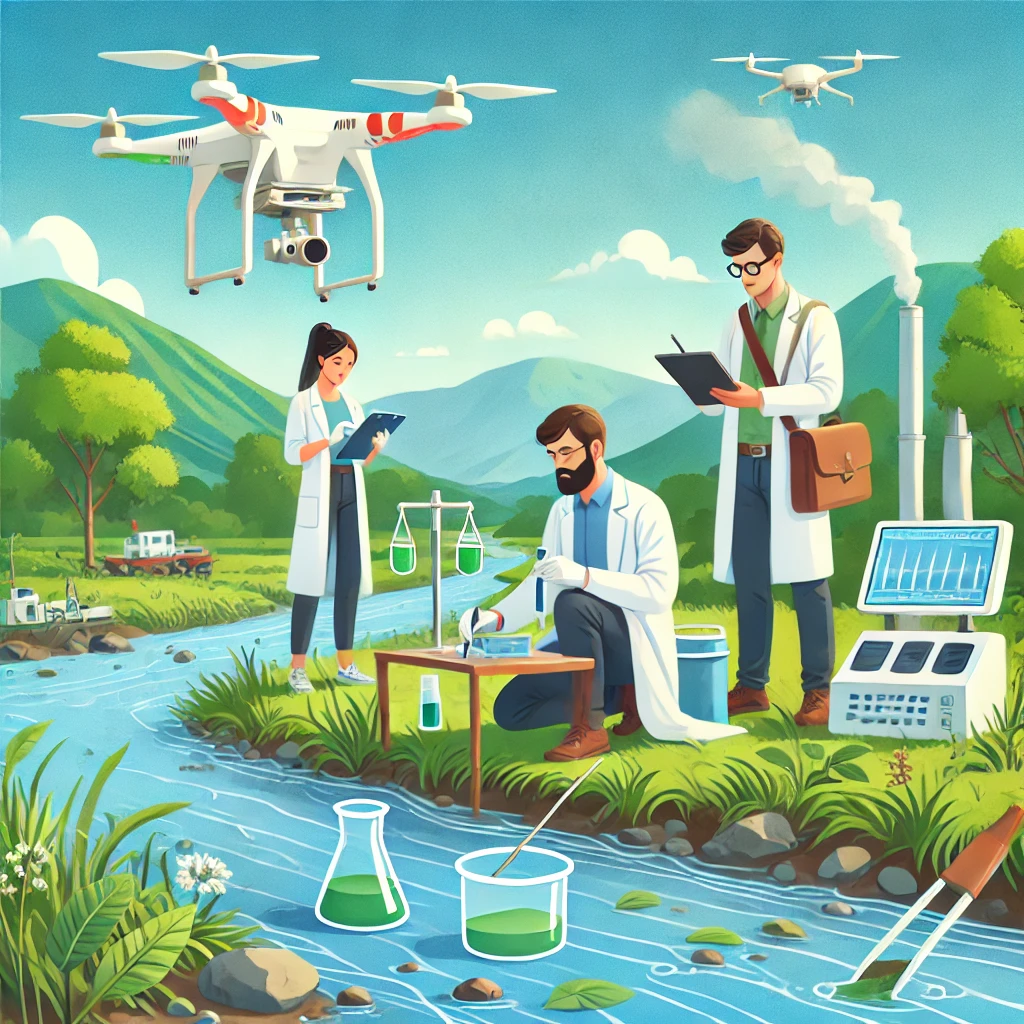 A student takes a ride in a wooden roller coaster while several other students look on. An MIT residence hall is in the background.